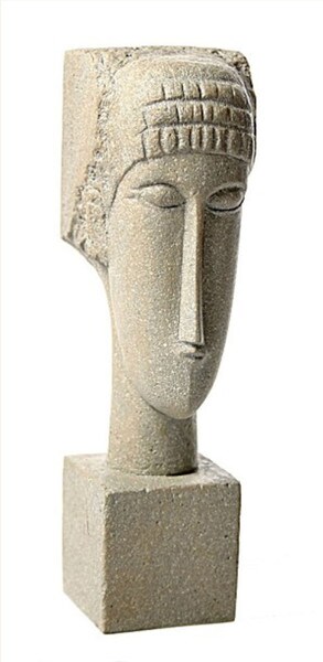 Artist Modigliani Cubic Head Sculpture Replica Statue Cubists Reproduction